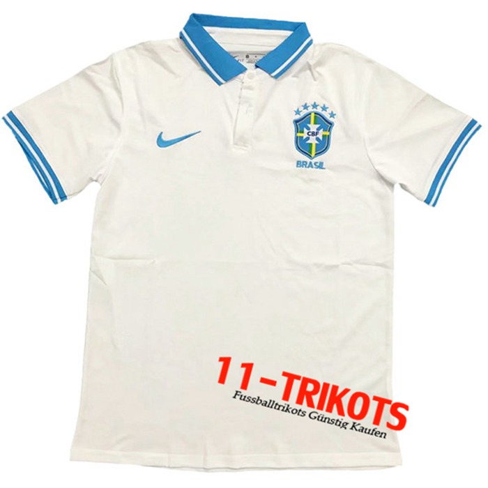 Brasilien Poloshirt Weiß 2021/2022