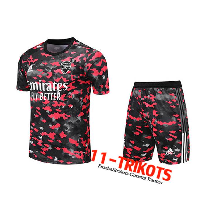 Arsenal Trainingstrikot + Shorts Rot/Schwarz 2021/2022