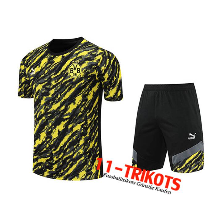 Dortmund BVB Trainingstrikot + Shorts Schwarz/Gelb 2021/2022