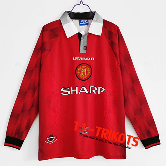Manchester United Retro Heimtrikot Langarm 1996/1997