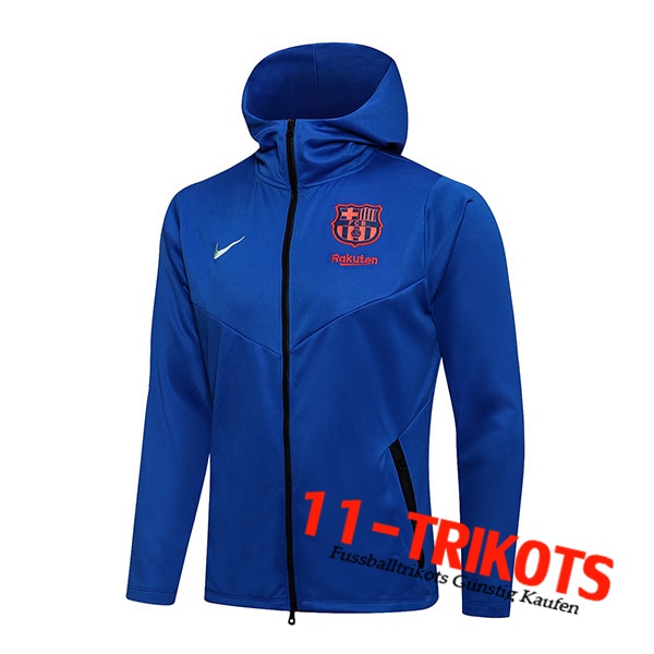 Chaqueta Con Capucha FC Barcelona Azul 2021/2022