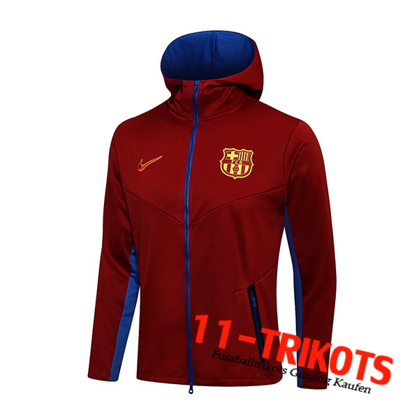 Chaqueta Con Capucha FC Barcelona Rojo 2021/2022