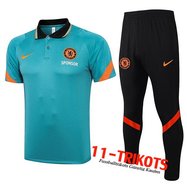 FC Chelsea Poloshirt + Hose Grün Classic 2021/2022