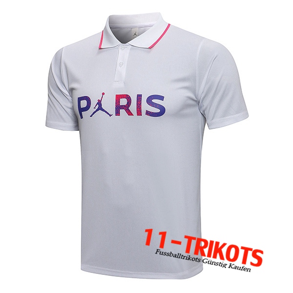 Jordan PSG Poloshirt Weiß Classic 2021/2022