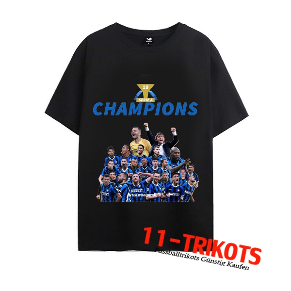 Inter Milan Trainingstrikot Serie A 19 Champions Schwarz 2021