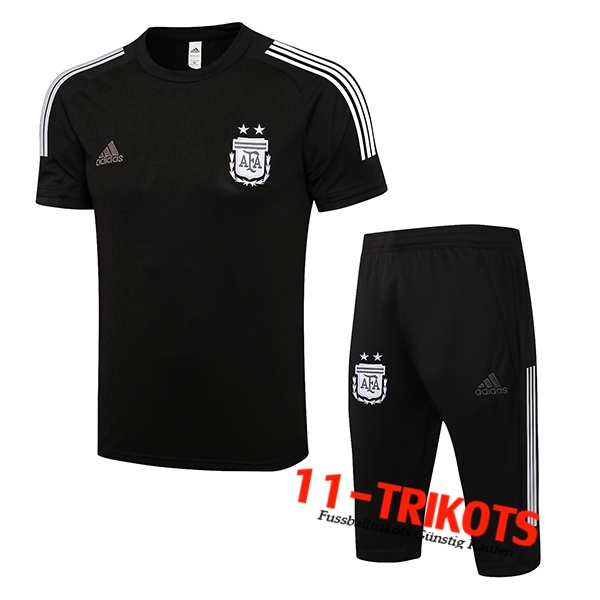 Argentinien Trainingstrikot + Shorts Schwarz 2020/2021