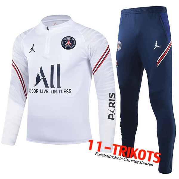 Jordan PSG Kinder Trainingsanzug Weiß 2021/2022