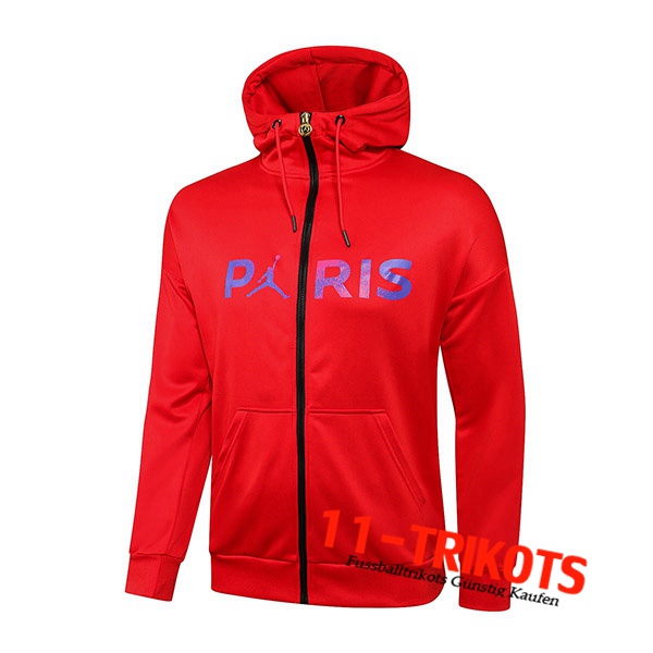 Jordan PSG Training Jacket Mit Kapuze Rot 2021/2022