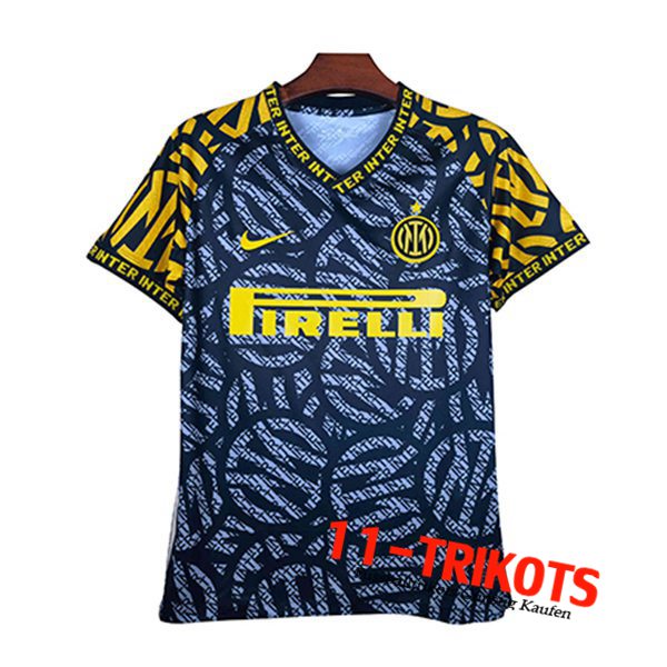 Inter Milan Fussball Trikot Concept version Schwarz/Gelb 2021/2022