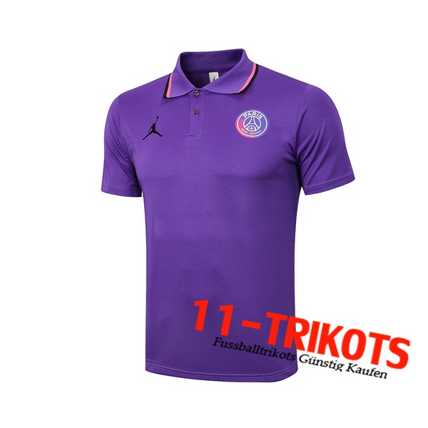 Jordan PSG Poloshirt Lila 2021/2022