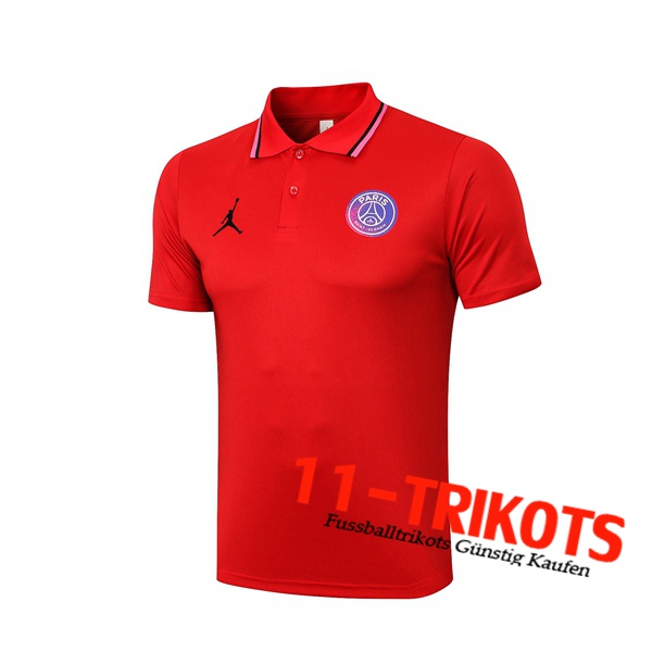 Jordan PSG Poloshirt Rot 2021/2022