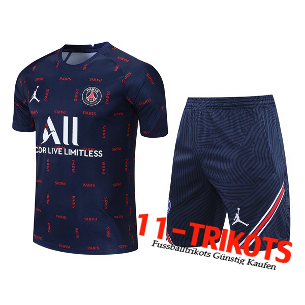 Jordan PSG Trainingstrikot + Shorts Dunkelblau 2021/2022