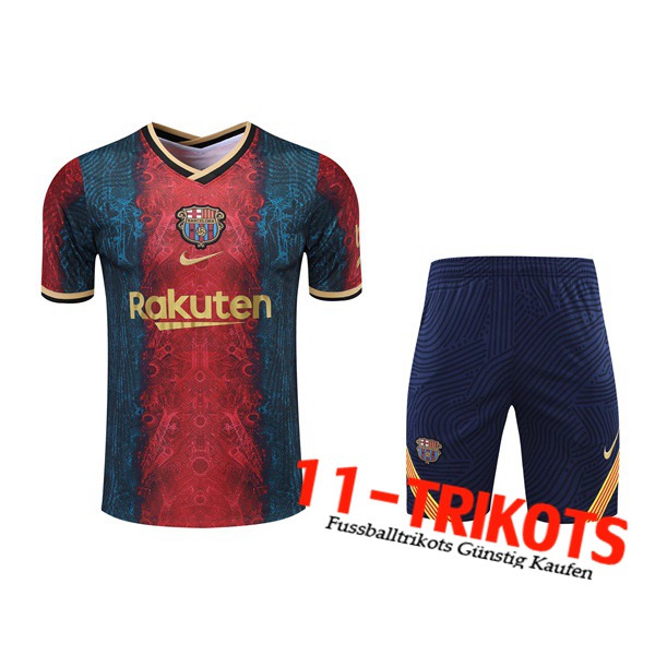 FC Barcelona Trainingstrikot + Shorts Rot 2021/2022