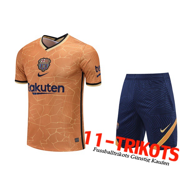 FC Barcelona Trainingstrikot + Shorts Orange 2021/2022