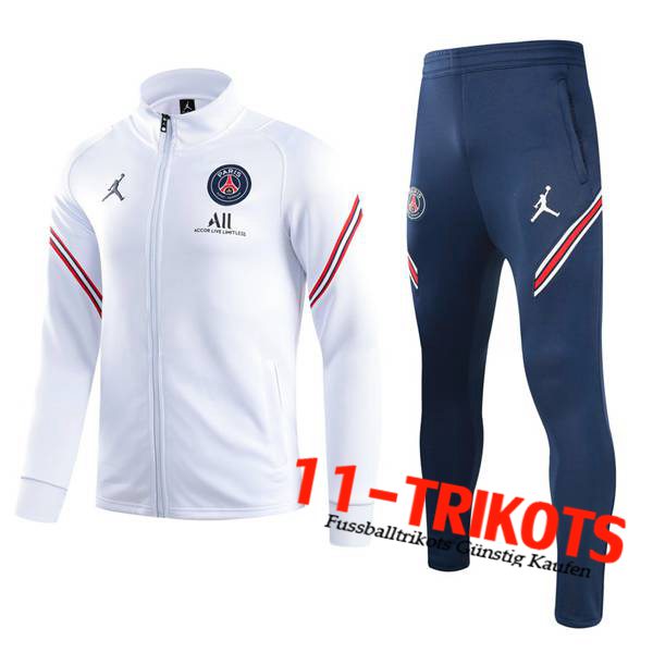 PSG Trainingsanzug (Jacke) Weiß 2021/2022