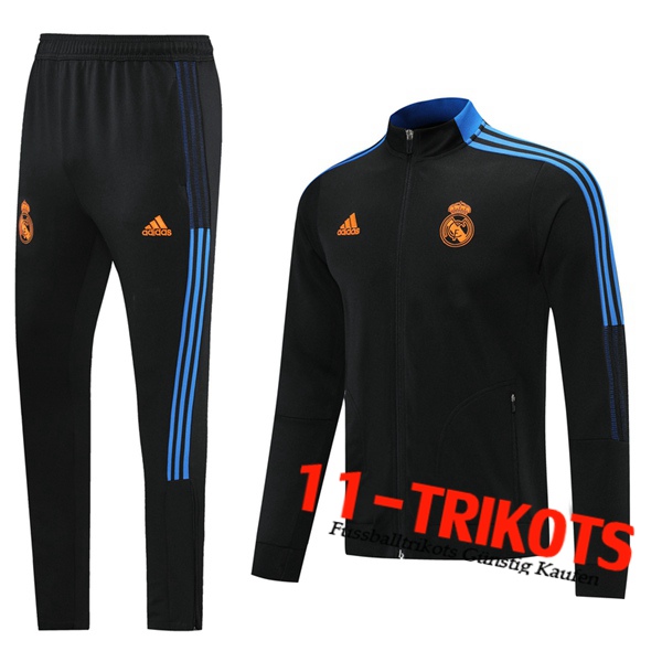 Real Madrid Trainingsanzug (Jacke) Schwarz 2021/2022