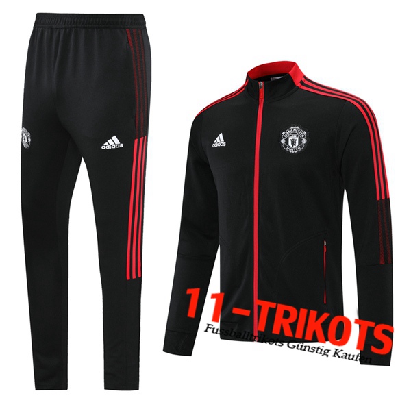 Manchester United Trainingsanzug (Jacke) Schwarz 2021/2022