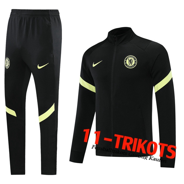 FC Chelsea Trainingsanzug (Jacke) Schwarz 2021/2022