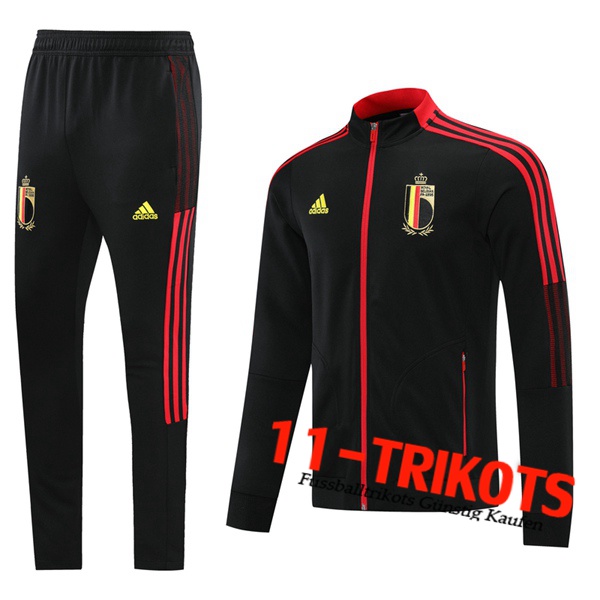 Belgien Trainingsanzug (Jacke) Schwarz 2021/2022