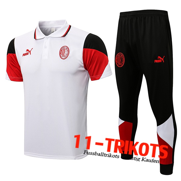 AC Milan Poloshirt + Hose Rot/Weiß 2021/2022