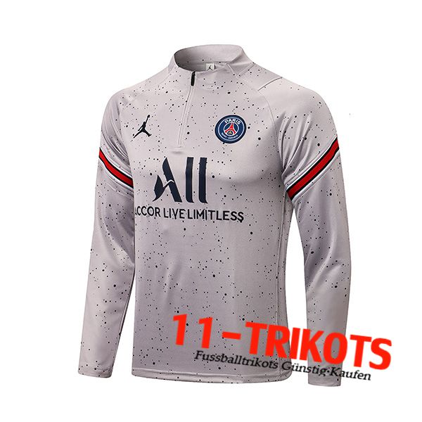 Sudadera De Entrenamiento Jordan PSG Gris 2021/2022 -1