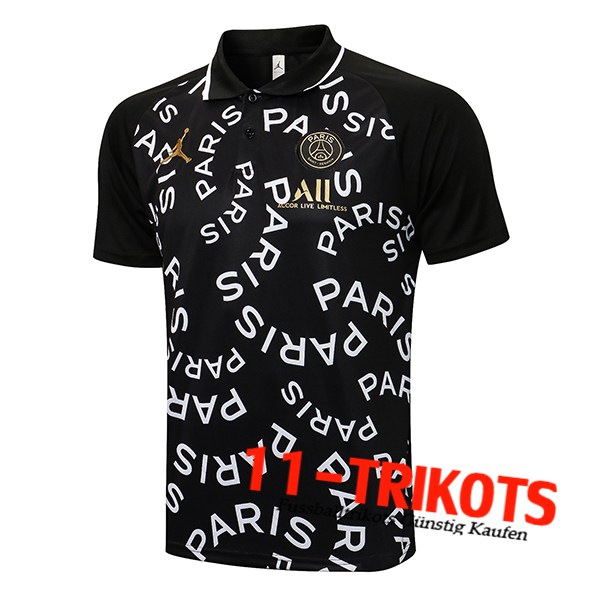 Jordan PSG Poloshirt Schwarz 2021/2022