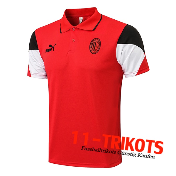 AC Milan Poloshirt Weiß/Rot 2021/2022