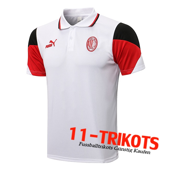 AC Milan Poloshirt Rot/Weiß 2021/2022