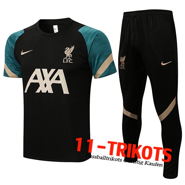 FC Liverpool Trainingstrikot + Hose Schwarz 2021/2022