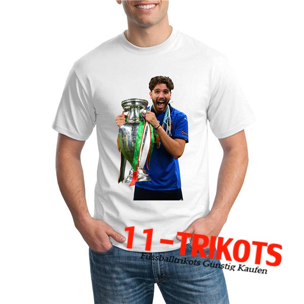 Italien T-Shirts UEFA Euro 2020 Champions Weiß - GXHTS13