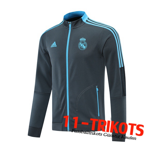 Chaquetas Futbol Real Madrid Gris/Azul 2021/2022 -1