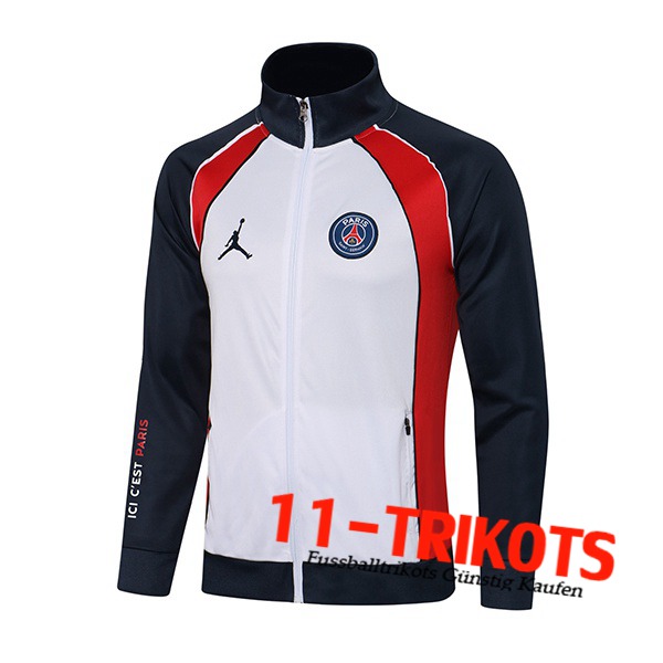 Chaquetas Futbol Jordan PSG Blanca/Rojo 2021/2022