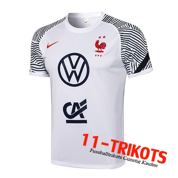 Frankreich Poloshirt Weiß 2021/2022