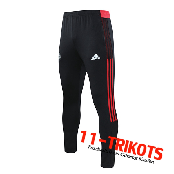 Pantalon Entrenamiento Manchester United Negro/Rojo 2021/2022