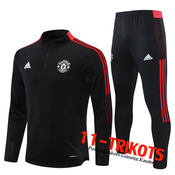 Manchester United Trainingsanzug Schwarz/Rot 2021/2022