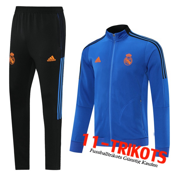 Real Madrid Trainingsanzug (Jacke) Blau 2021/2022 -1