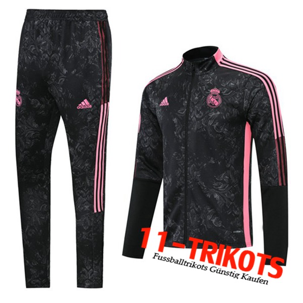 Real Madrid Kinder Trainingsanzug (Jacke) Schwarz 2021/2022