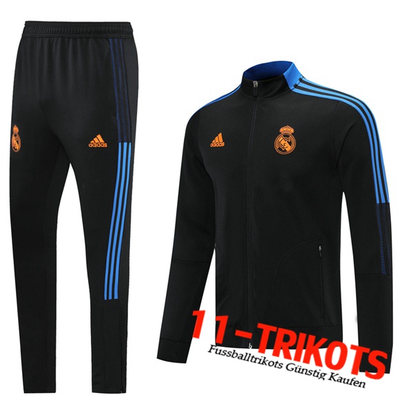 Real Madrid Kinder Trainingsanzug (Jacke) Schwarz 2021/2022