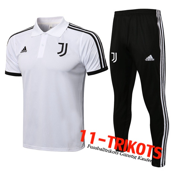 Juventus Poloshirt + Hose Weiß 2021/2022