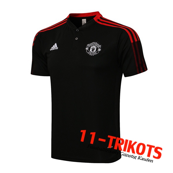 Manchester United Poloshirt Schwarz 2021/2022