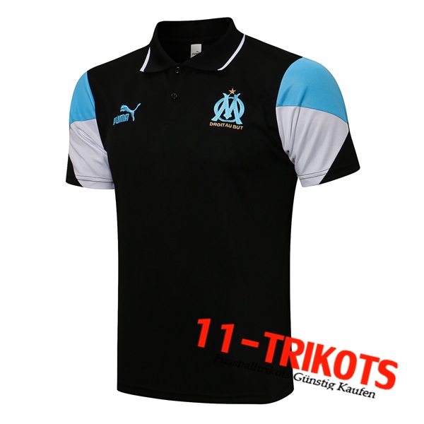 Marseille OM Poloshirt Schwarz/Blau 2021/2022