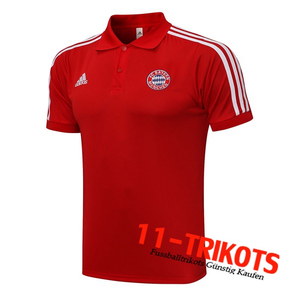Bayern München Poloshirt Weiß/Rot 2021/2022