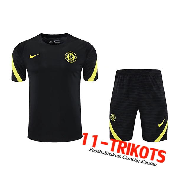 FC Chelsea Training Trainingstrikot + Shorts Schwarz 2021/2022