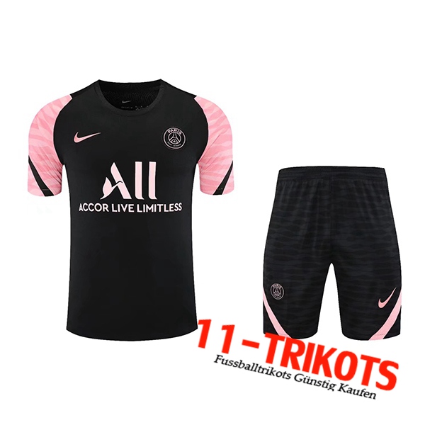 Jordan PSG Trainingstrikot + Shorts Schwarz/Rosa 2021/2022