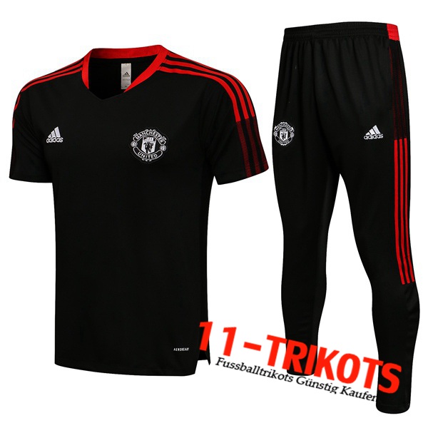 Manchester United Trainingstrikot + Hose Schwarz 2021/2022