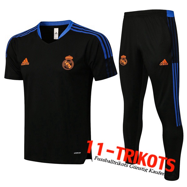 Real Madrid Trainingstrikot + Hose Schwarz 2021/2022