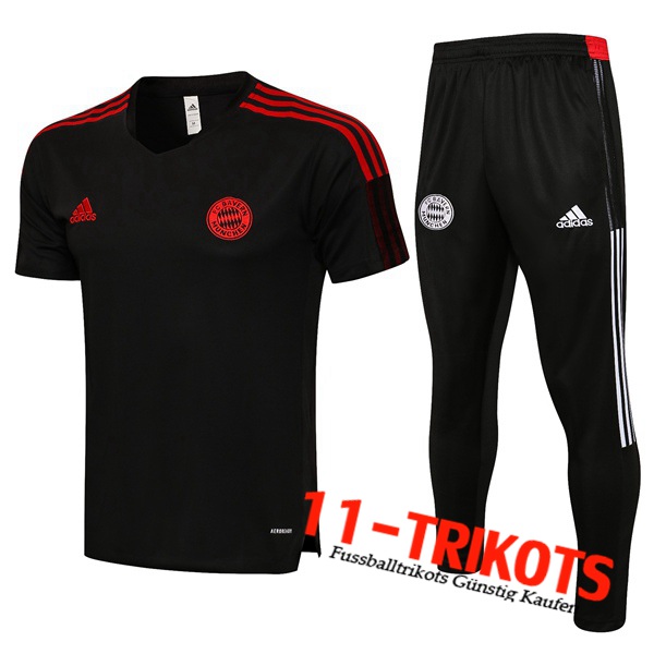 Bayern München Trainingstrikot + Hose Schwarz 2021/2022