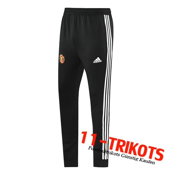 Pantalon Entrenamiento Manchester United Negro/Blanca 2021/2022