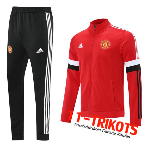 Manchester United Trainingsanzug (Jacke) Rot/Weiß 2021/2022