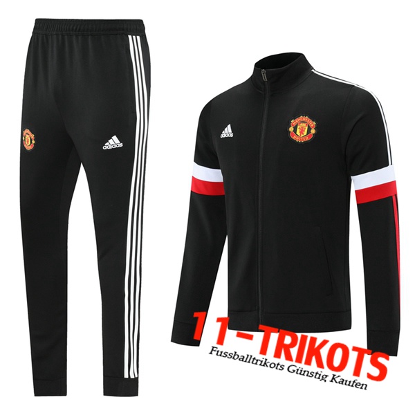 Manchester United Trainingsanzug (Jacke) Weiß/Schwarz 2021/2022